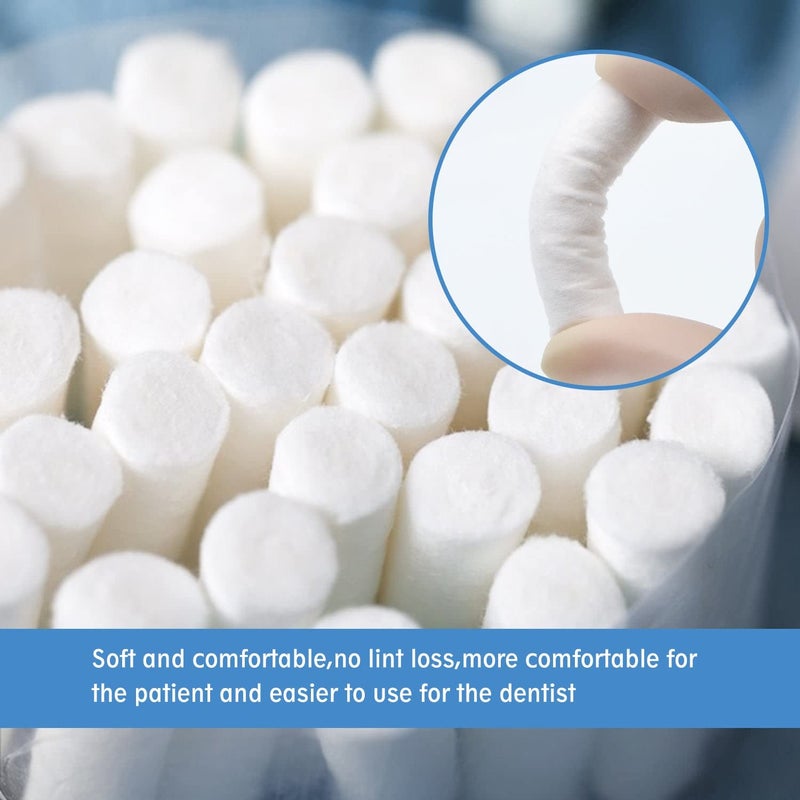 ONEMED 400 Count Dental Gauze Rolls Cottons Pads 1.5 Inch, 100% Cotton,Dentist Cotton Rolls Cotton Ball for Dental Clinic - Image 5